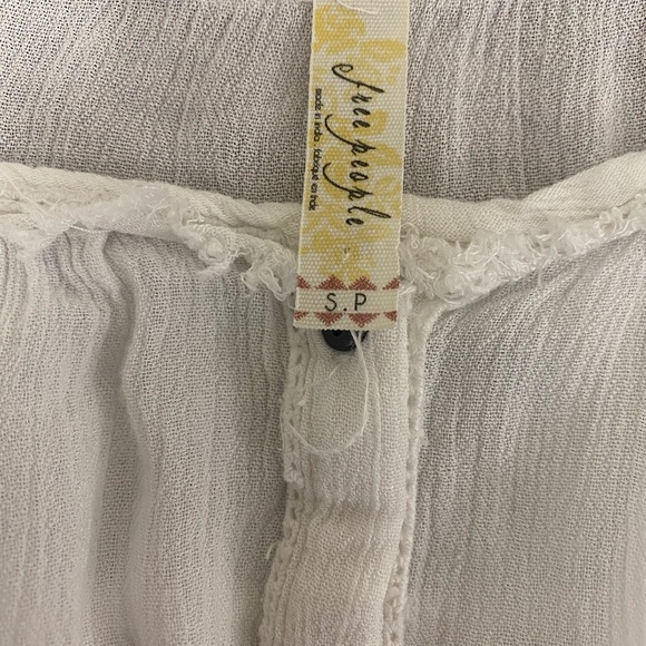 Free People white blouse oversized size S - Picture 4 of 5